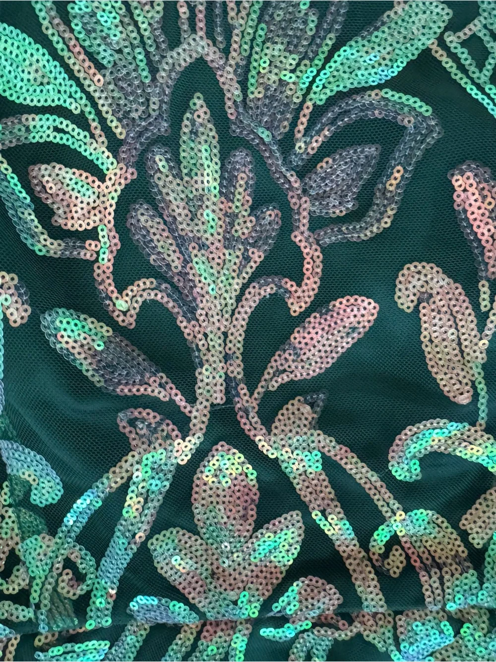 Lulu's Mesmerizing Shine Green Sequin One-Shoulder Party Dress Medium - Picture 8 of 16